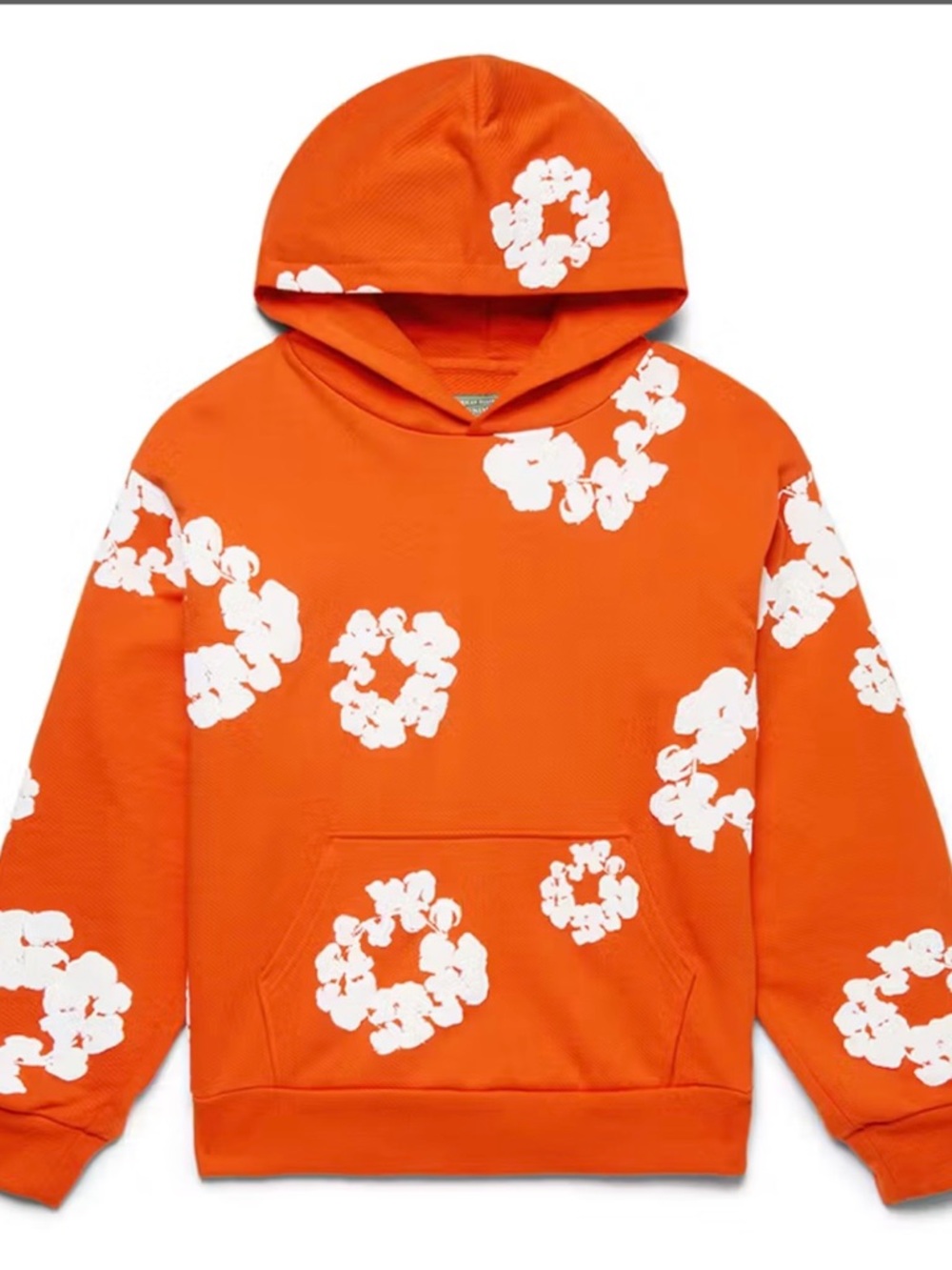 Orange denim tears hoodie